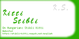 kitti stibli business card